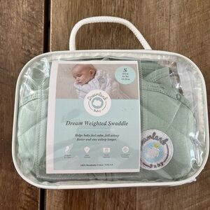 Green Weighted Baby Swaddle with Soft Texture